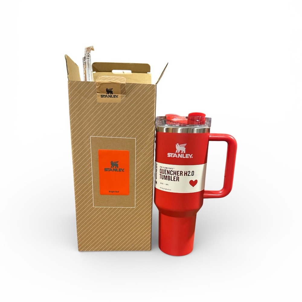 Stanley Quencher H2.0 Tumblers in Red, Green, and Purple 40 oz. New in box Straw - Picture 7 of 9